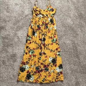 Hot Miami Styles Floral Maxi Romper Dress | Built in Shorts | Women’s Large